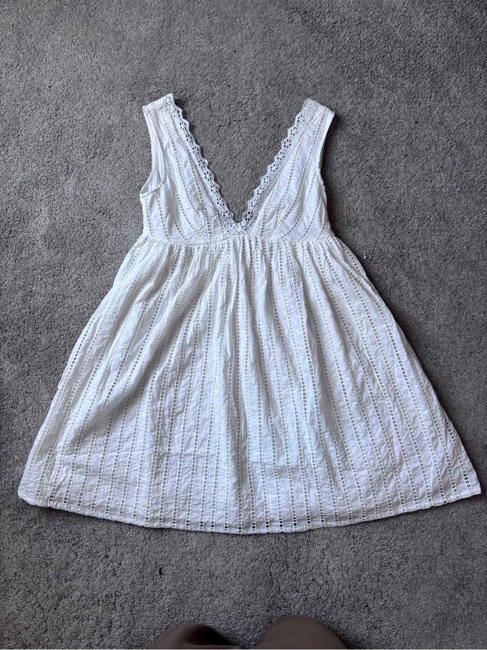 Princess Polly White Eyelet Mini Dress